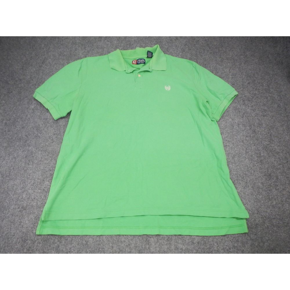 Chaps Polo Shirt Men's Size‎ XL Light Green Classic Logo Casual Short Sleeve